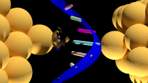 Luxus, der berührt – Nanoporen mit goldenen Elektroden und diamantenen Spitzen können möglicherweise den genetischen Code entschlüsseln. © Universität Stuttgart/SFB 716